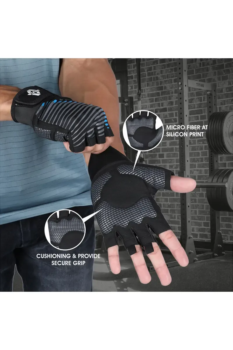 Nivia Tough 2 Unisex Gloves (Blue Pack of 1)