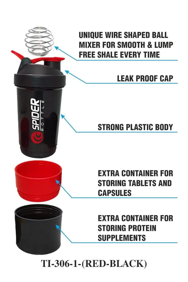 Spider Plastic Shaker Bottle - 500 ml
