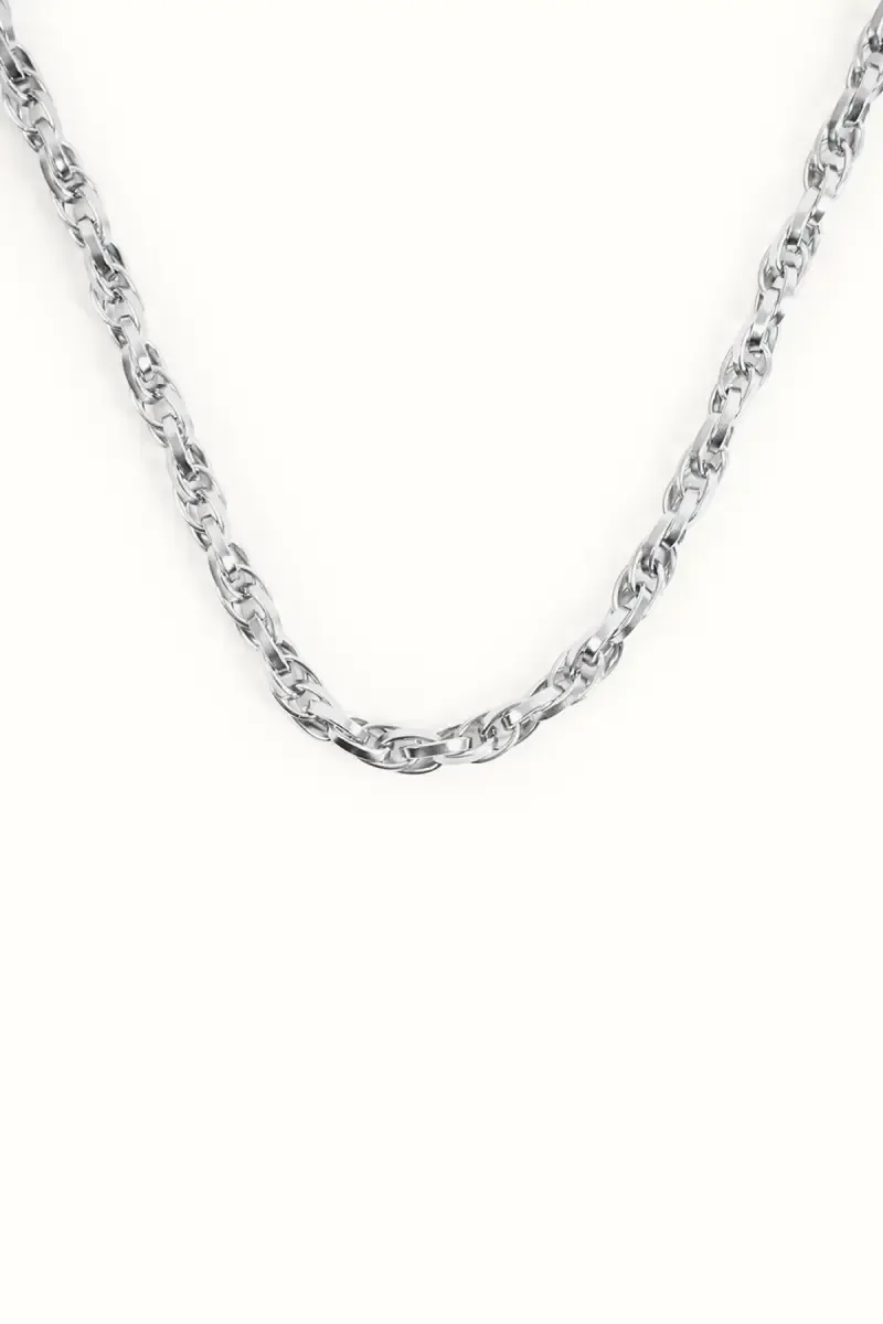 Silver Plated Bold Curb Chain for Men