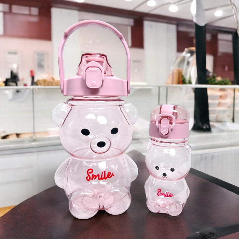 Straw & Sticker Kids Water Bottles