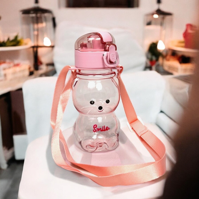 Straw & Sticker Kids Water Bottles