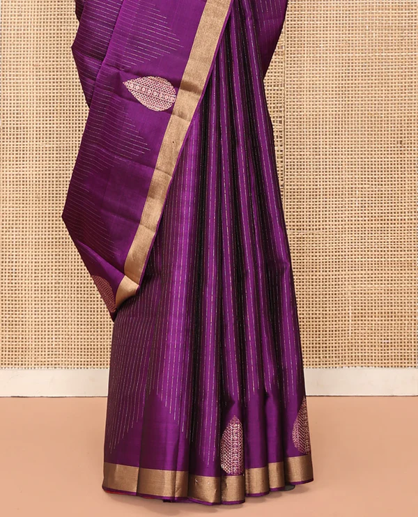 Purple Mayuri Soft Silk Saree