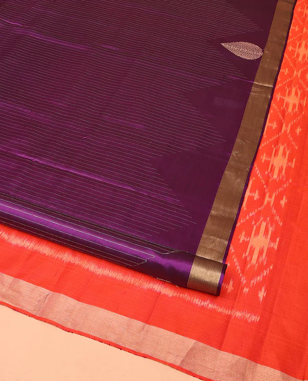 Purple Mayuri Soft Silk Saree