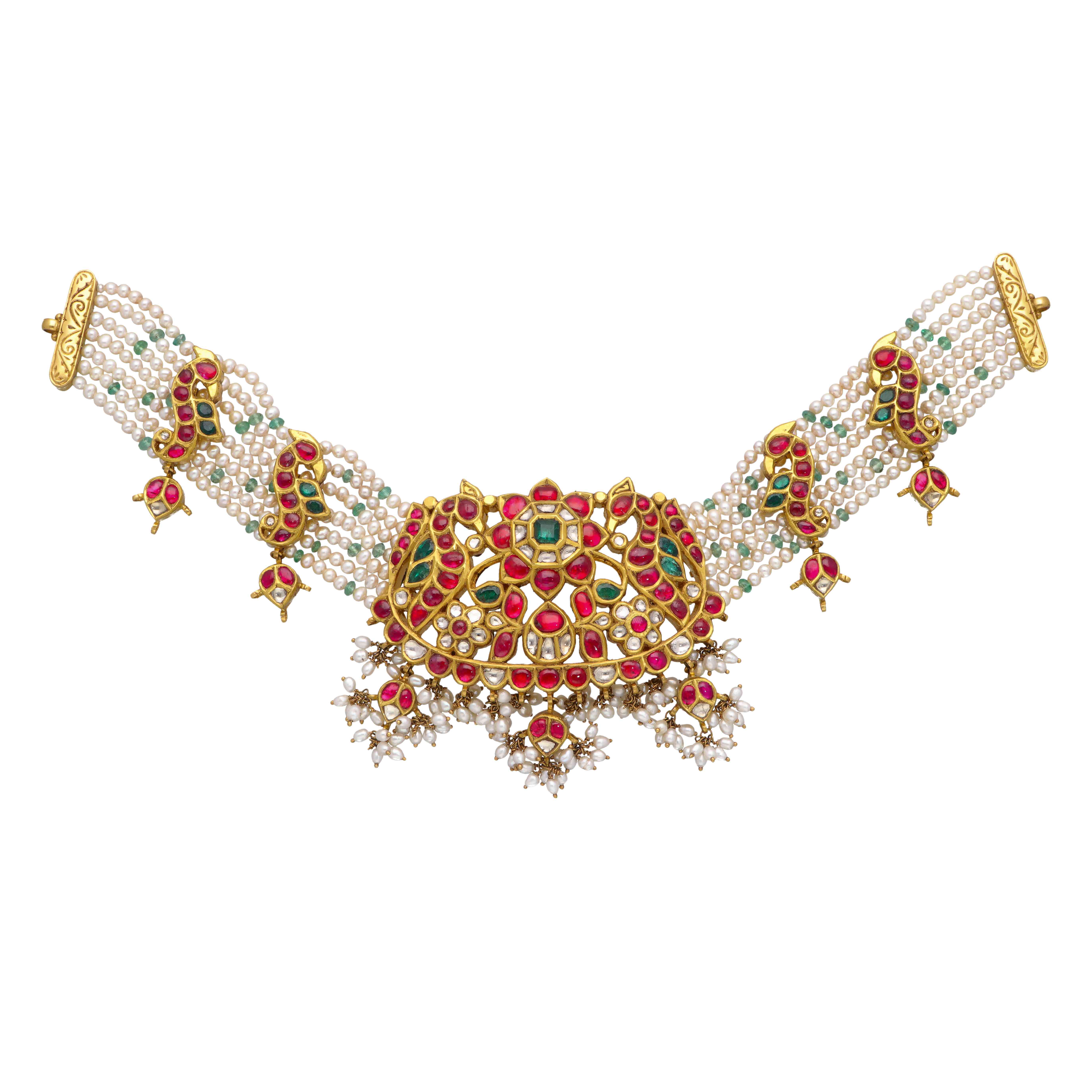 White Dollar Design Necklace