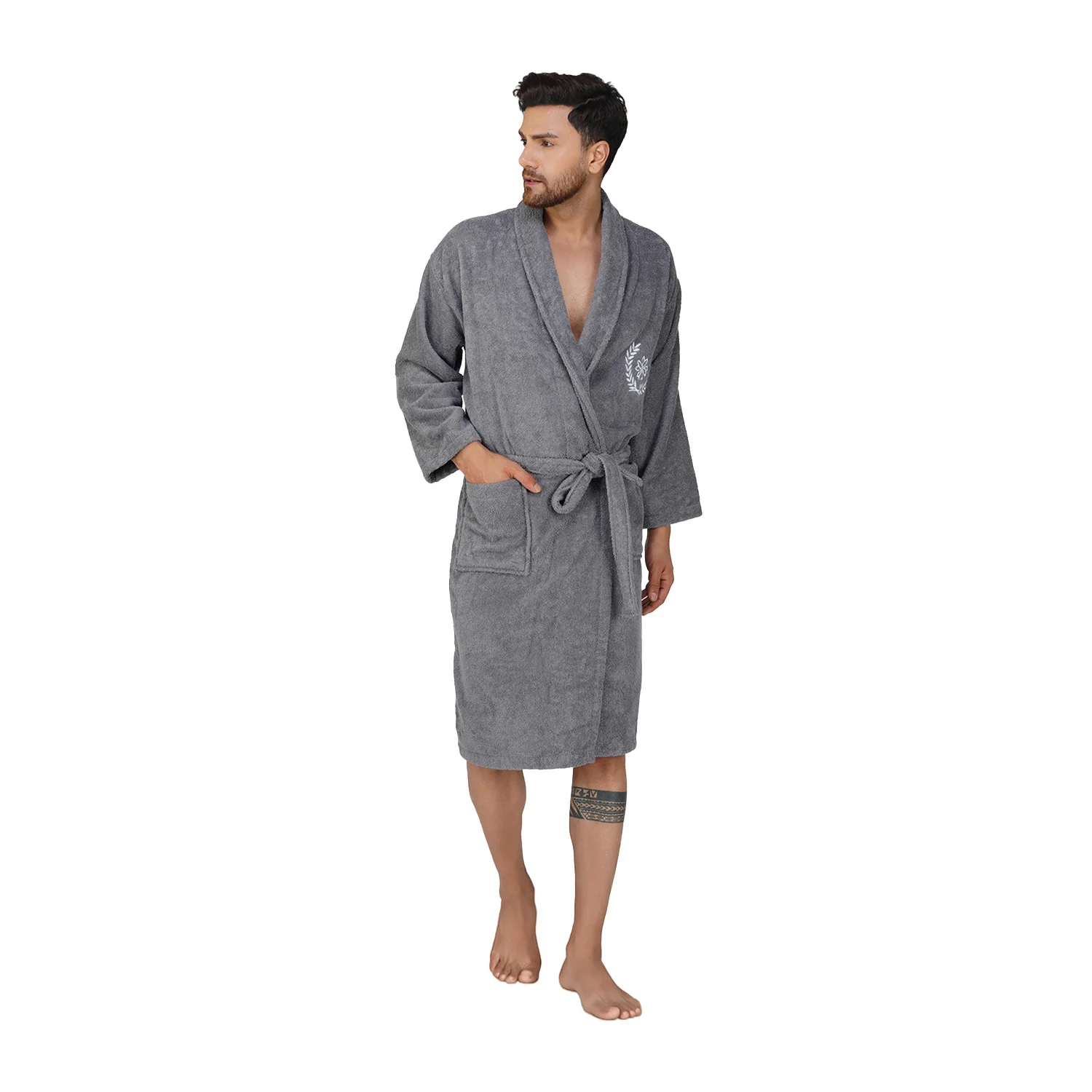 Rangoli Organic Bamboo Bathrobe For Men