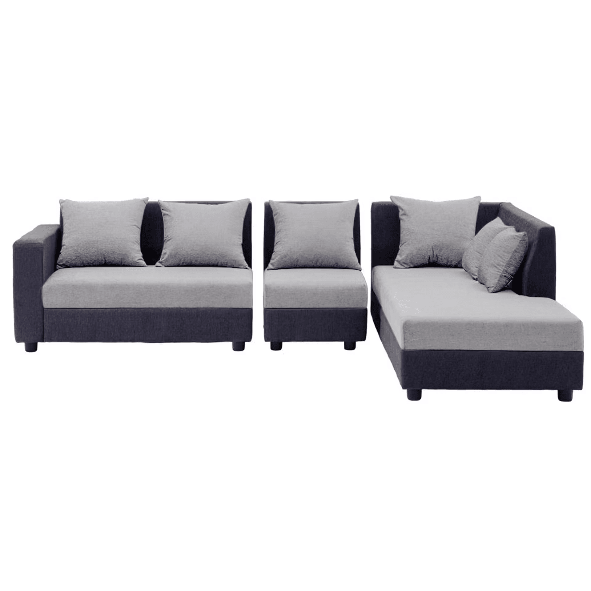 Skiver L Shape 6 Seater Sofa Set (3 Seater + Right Aligned Chaise) thumbnail