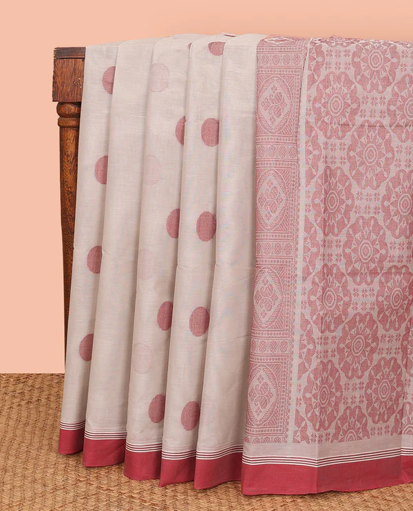 Off-White Kanchi Cotton Saree