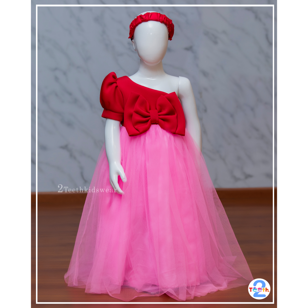 One-Shoulder Bow Gown