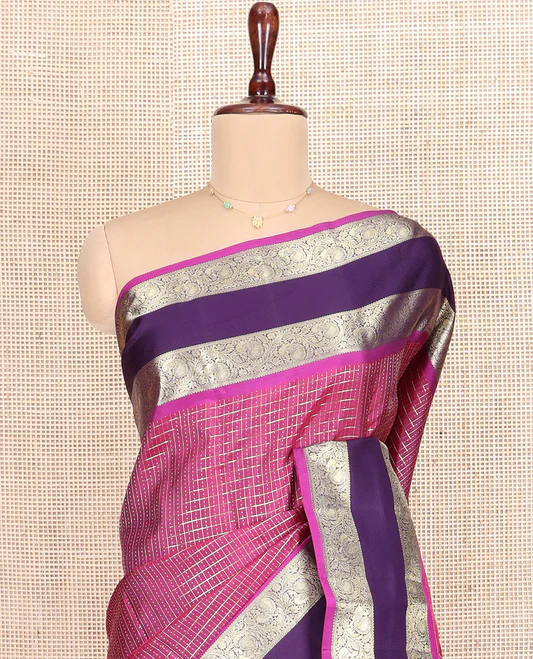 Magenta Vasundhara Silk Saree