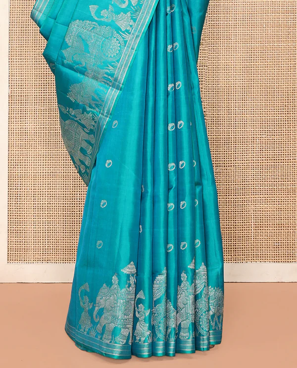 Blue Mayuri Soft Silk Saree
