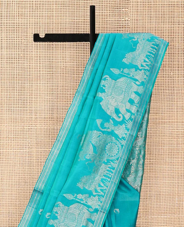 Blue Mayuri Soft Silk Saree