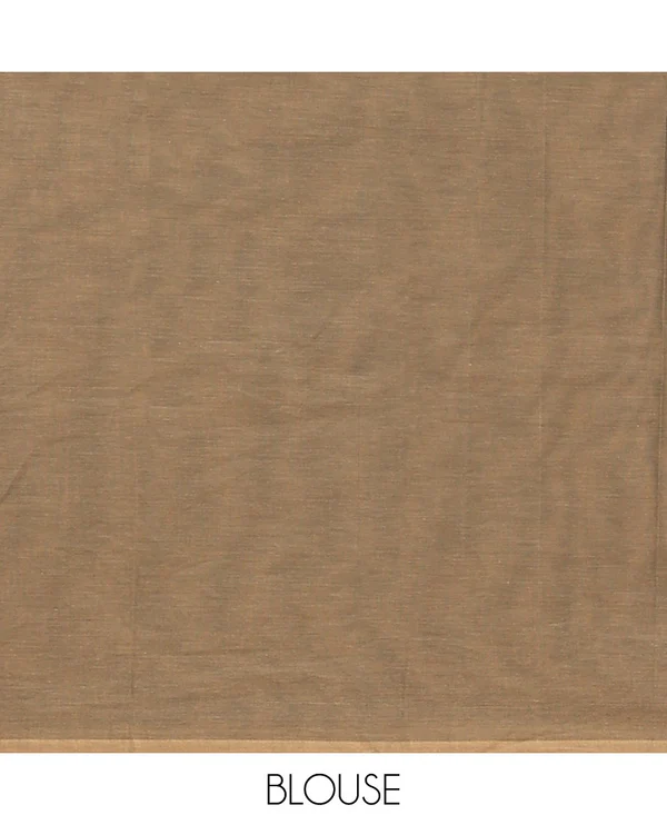Borderless Brown Kanchi Cotton Saree