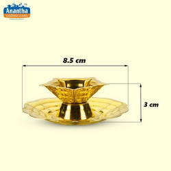 BRASS AGAL FIVE STAR DEEPAM W/PLATE NO.1
