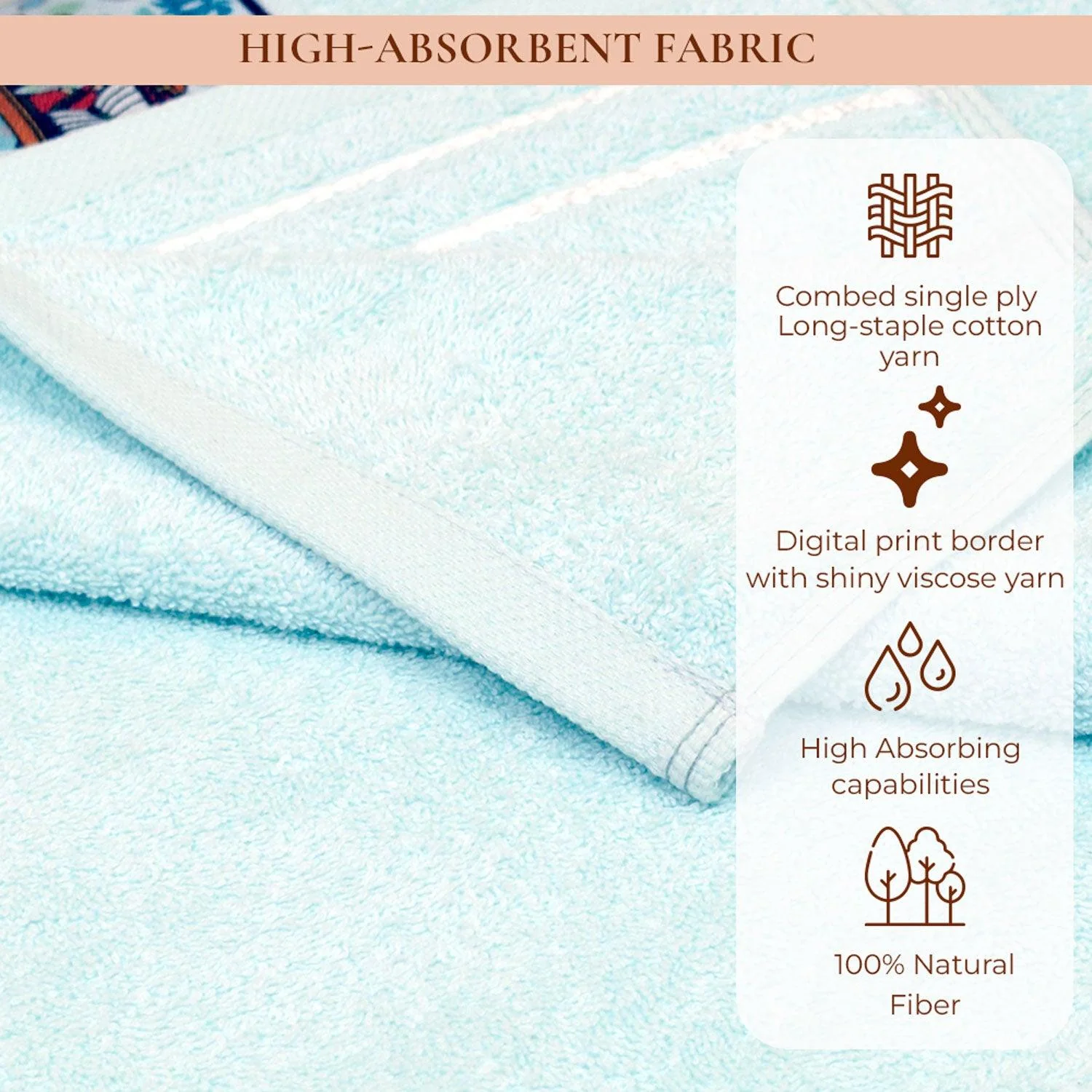 Royal Designed Rajvanshi 440 GSM Cotton Bath Towels ,Set of 3 (1 Bath & 2 Hand Towels)