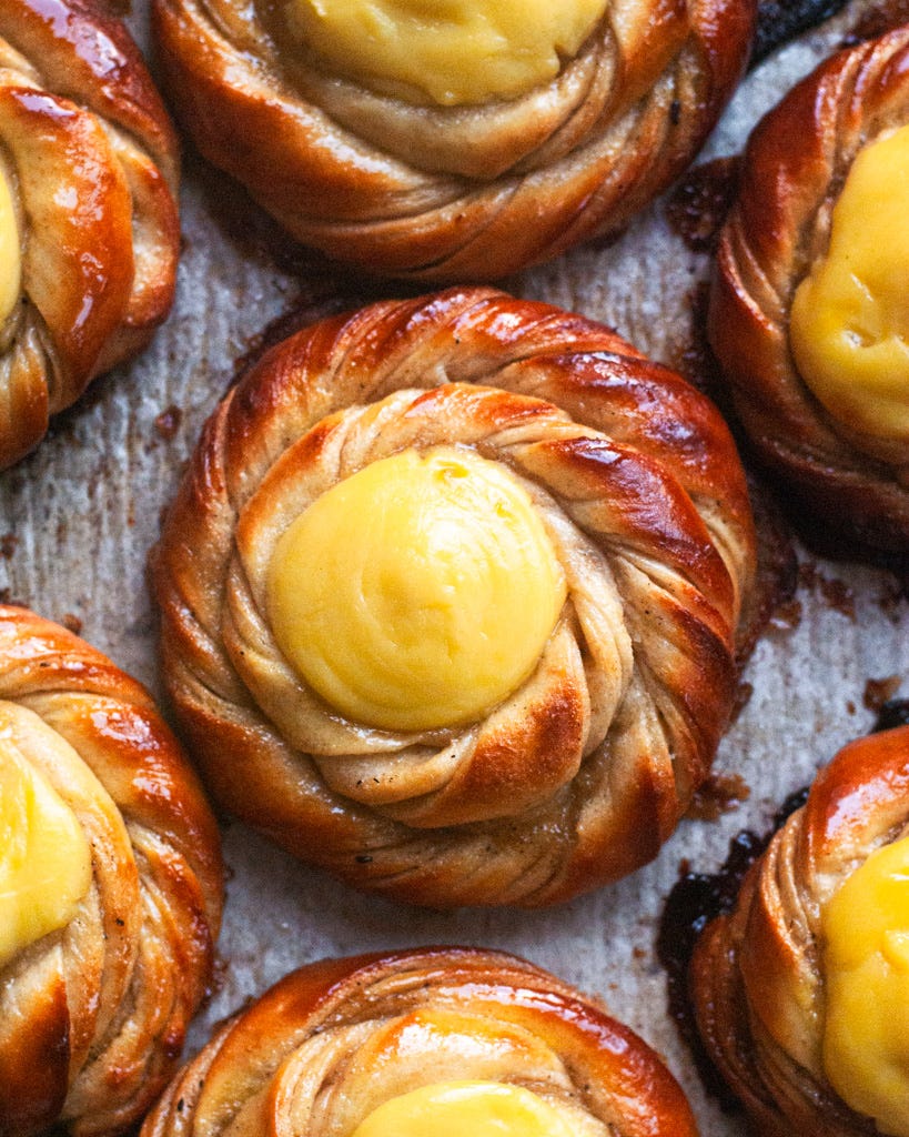 Danish Custard Swirl Bun