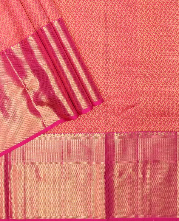 Red pure silk half-saree