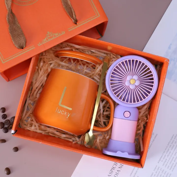 Mini Fan Towel Bear Creative Ceramic Cup Gift Box – Custom Wholesale
