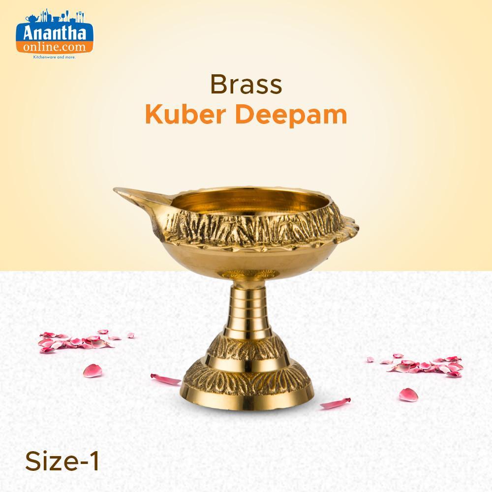BRASS KUBER DEEPAM W/ STAND NO. 1