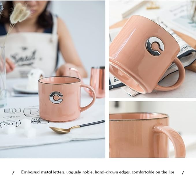 Simple Ceramic Coffee Mug – Couple Breakfast Cup (Color A)