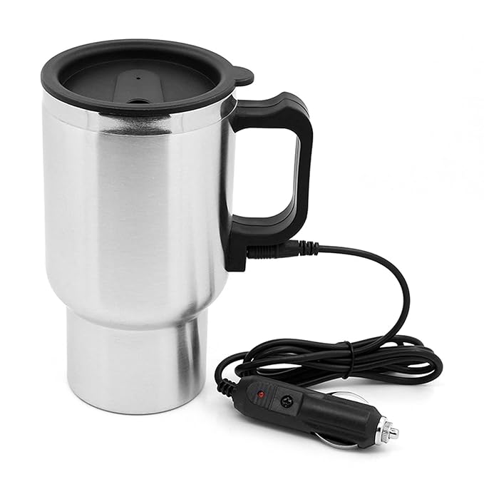 Car Electric Kettle – Stainless Steel Travel Heating Cup with Lighter Charger