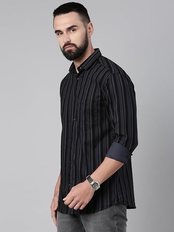Majestic Men's Standard Striped Cotton Shirt