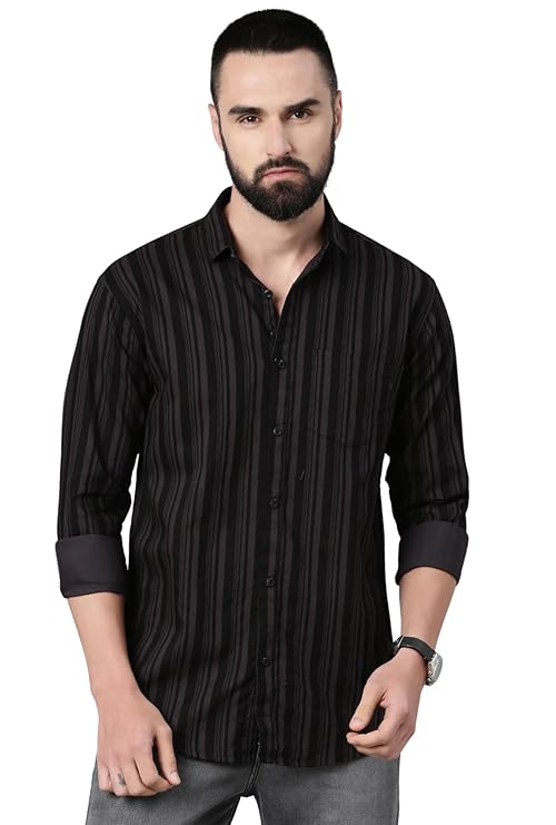 Majestic Men's Standard Striped Cotton Shirt