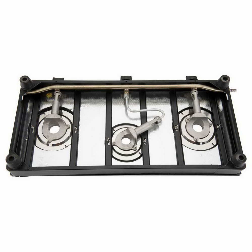 ANANTHA LPG STOVE GLASS TOP 3 BURNER NANO BALCK