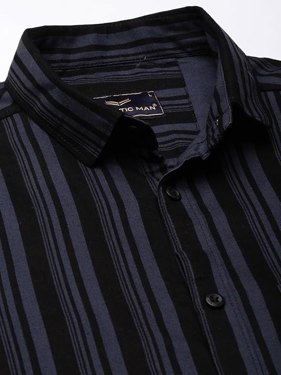 Majestic Men's Standard Striped Cotton Shirt