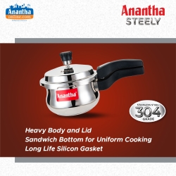 ANANTHA SS STEELY HANDI COOKER 1.5 LITRES