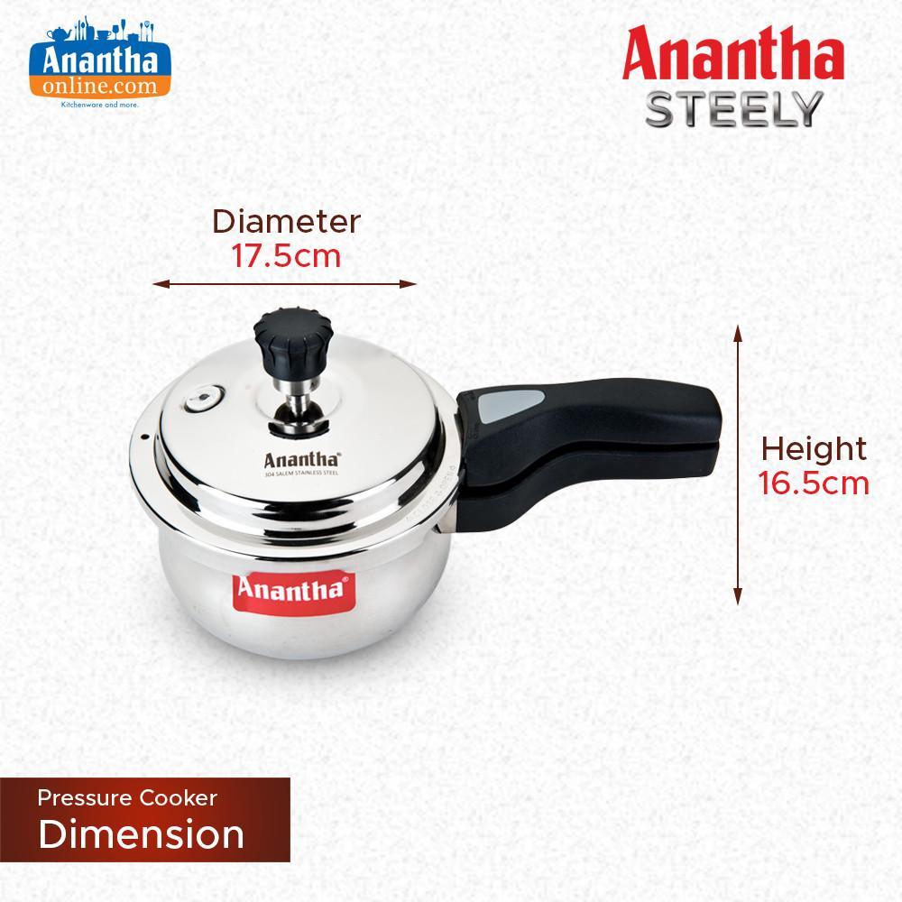 ANANTHA SS STEELY HANDI COOKER 2.5 LITRES