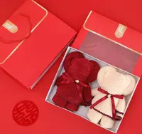 Premium Bear Design Cotton Towel Set – 2 in 1 Bath & Face Towel Gift Set