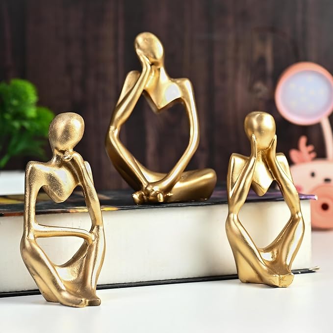 HindCraft Home Decor – Thinker Men Statue Set of 3