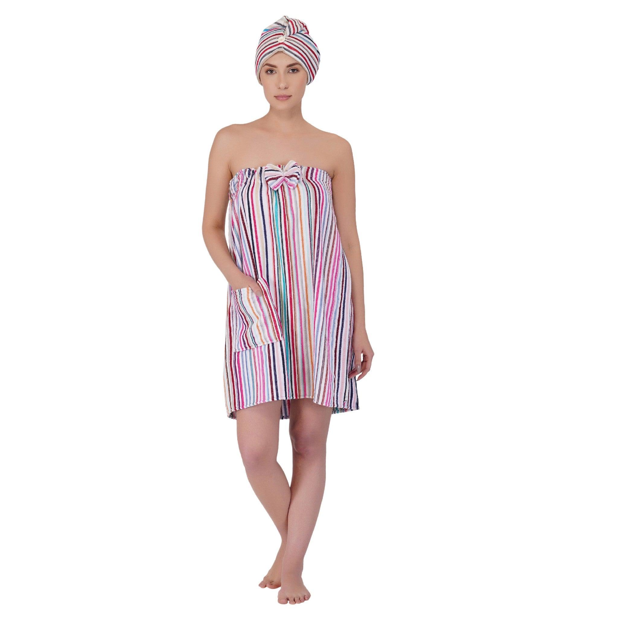 Pinstripe Cotton Body Wrap