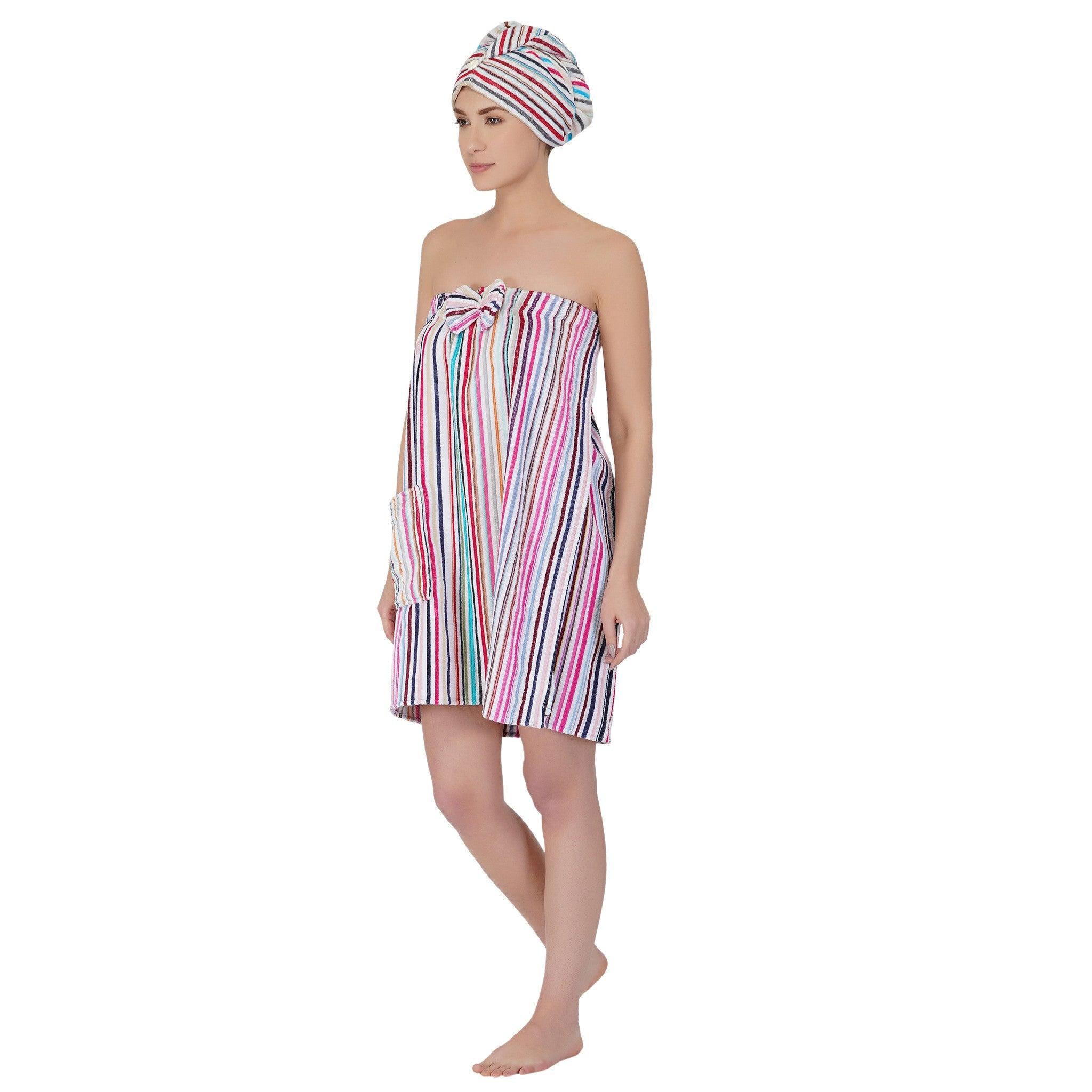 Pinstripe Cotton Body Wrap