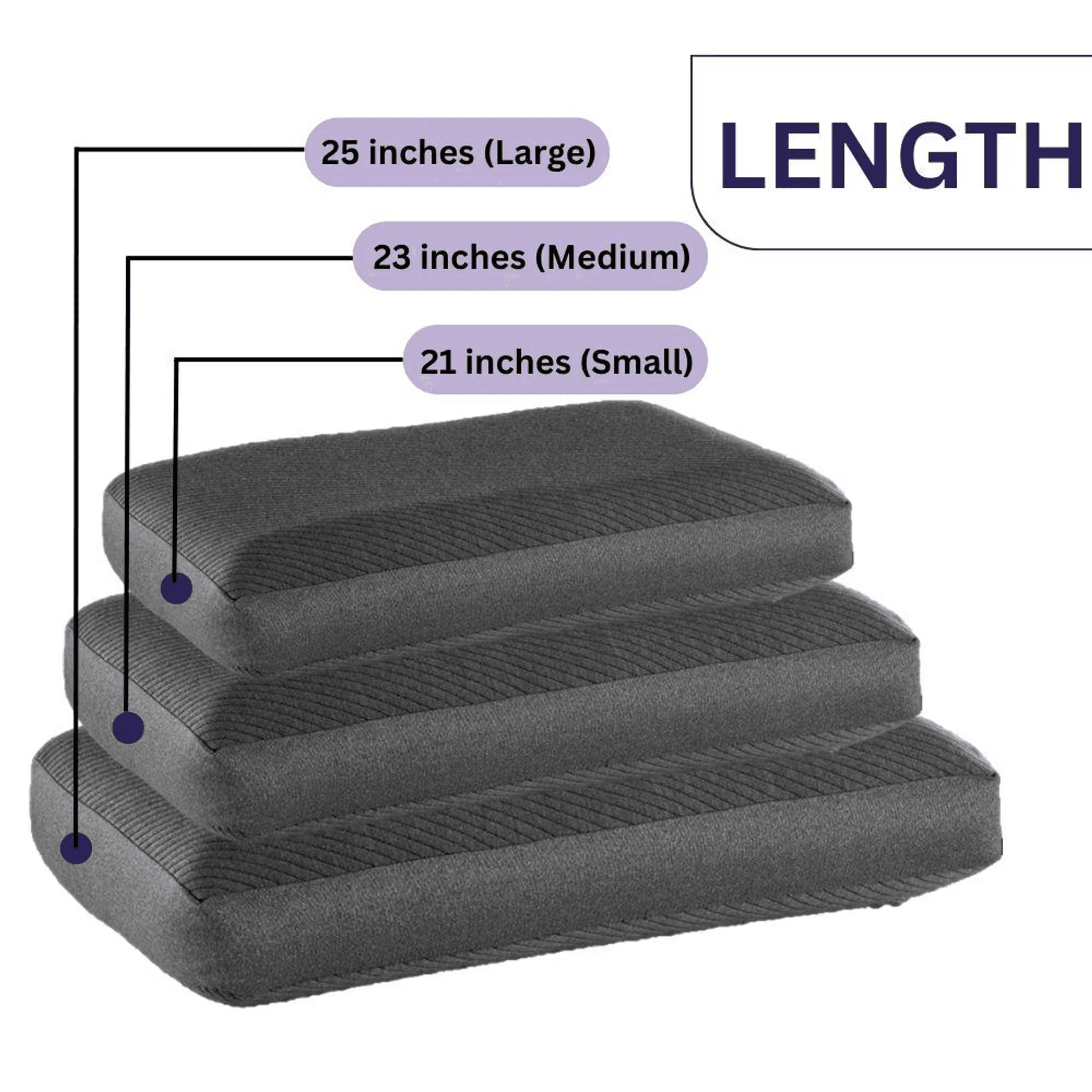Orthopedic Memory Foam Sleeping Pillow | Small & Thick (21x15x5) Inch | Set of 1 | Enhanced Neck Support & Pain Relief | Machine Washable Cover | Light Grey