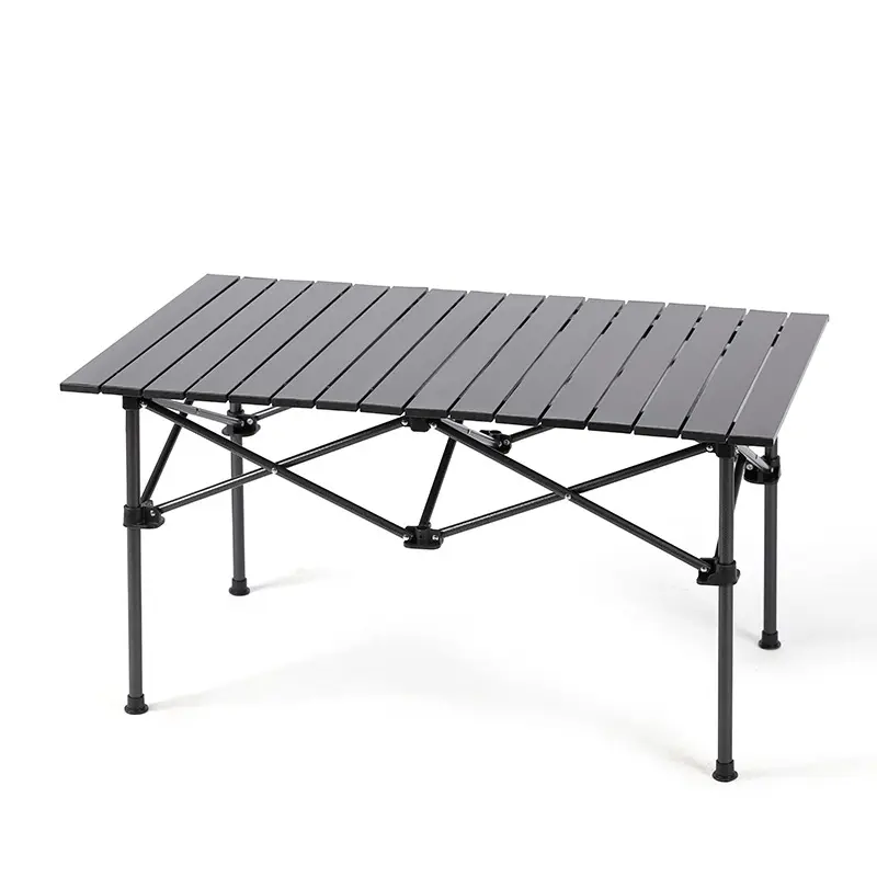 Rolling Metal Folding Camping Kitchen Table – Aluminium Picnic Table