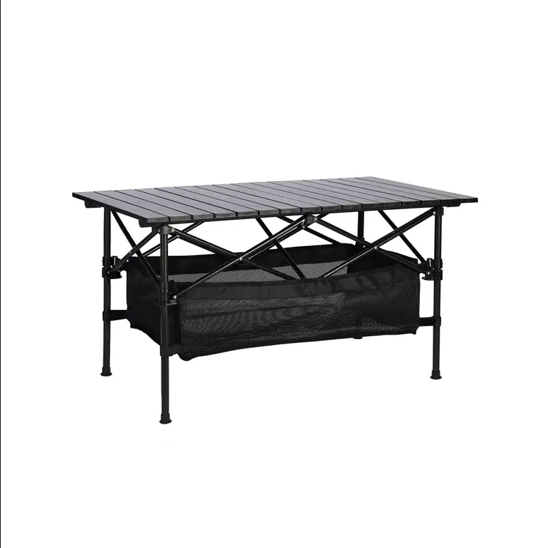 Rolling Metal Folding Camping Kitchen Table – Aluminium Picnic Table