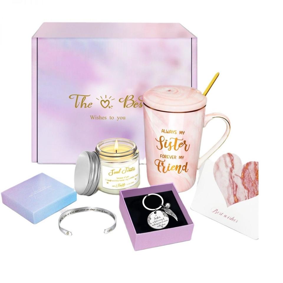 Funny 14 oz Ceramic Marble Mug Gift Set for Women