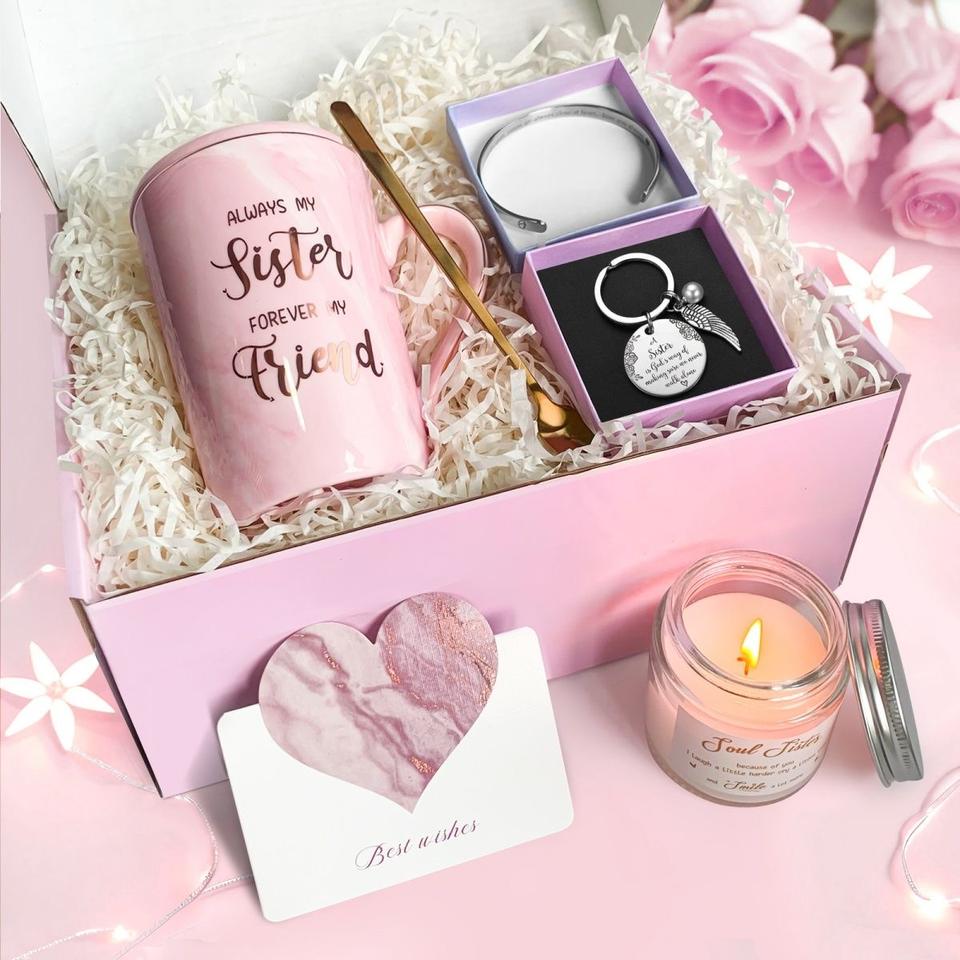 Funny 14 oz Ceramic Marble Mug Gift Set for Women