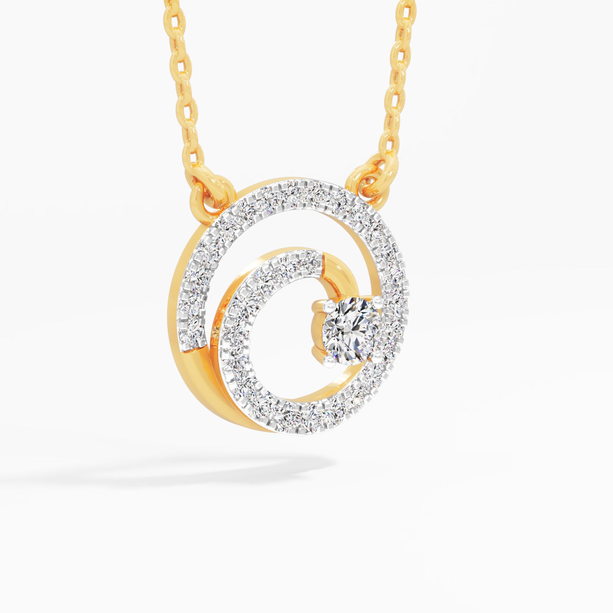 Galaxy Spiral Diamond Pendant