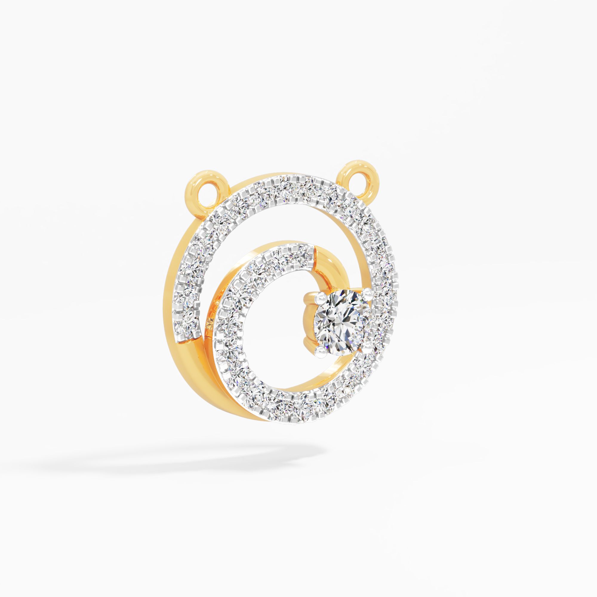 Galaxy Spiral Diamond Pendant