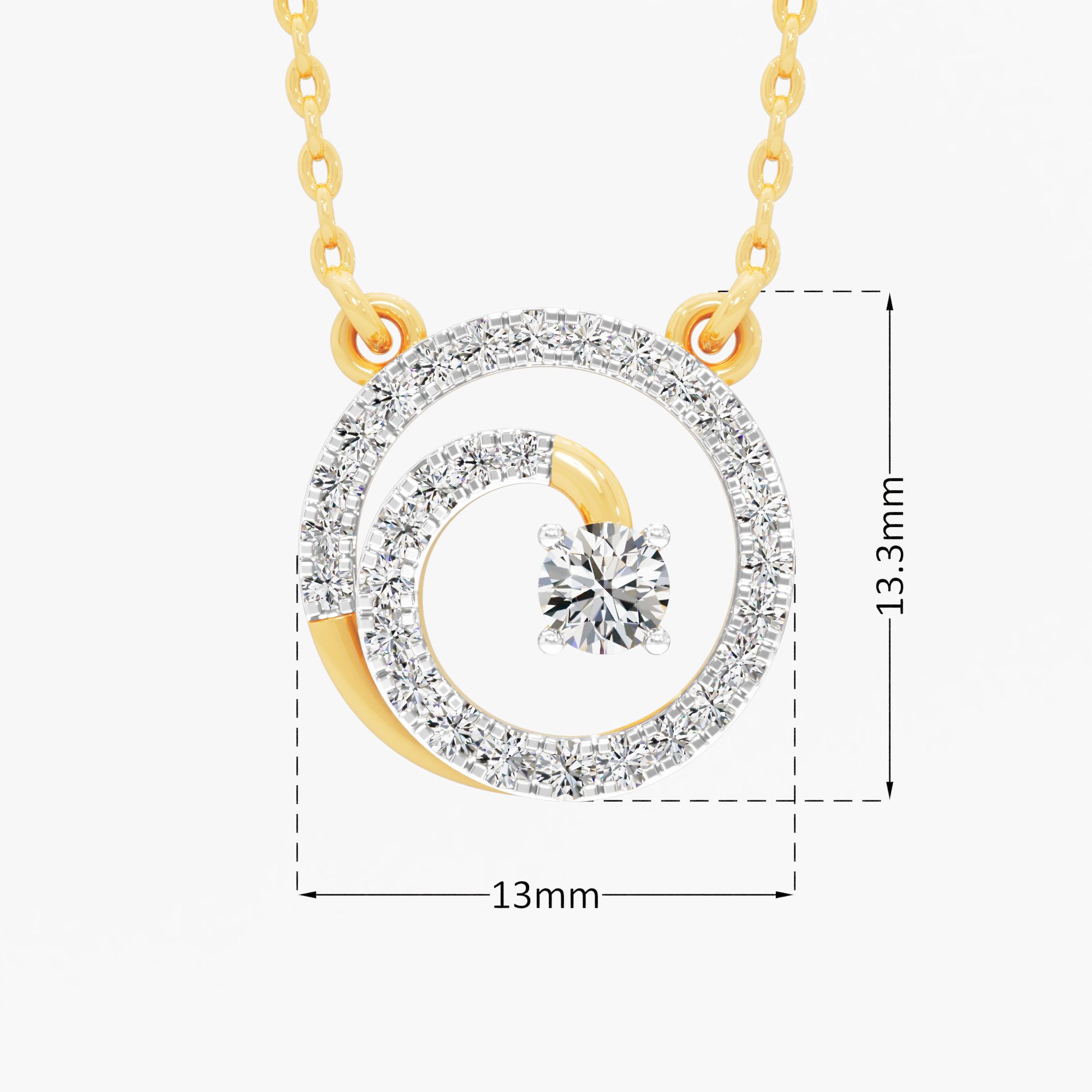 Galaxy Spiral Diamond Pendant