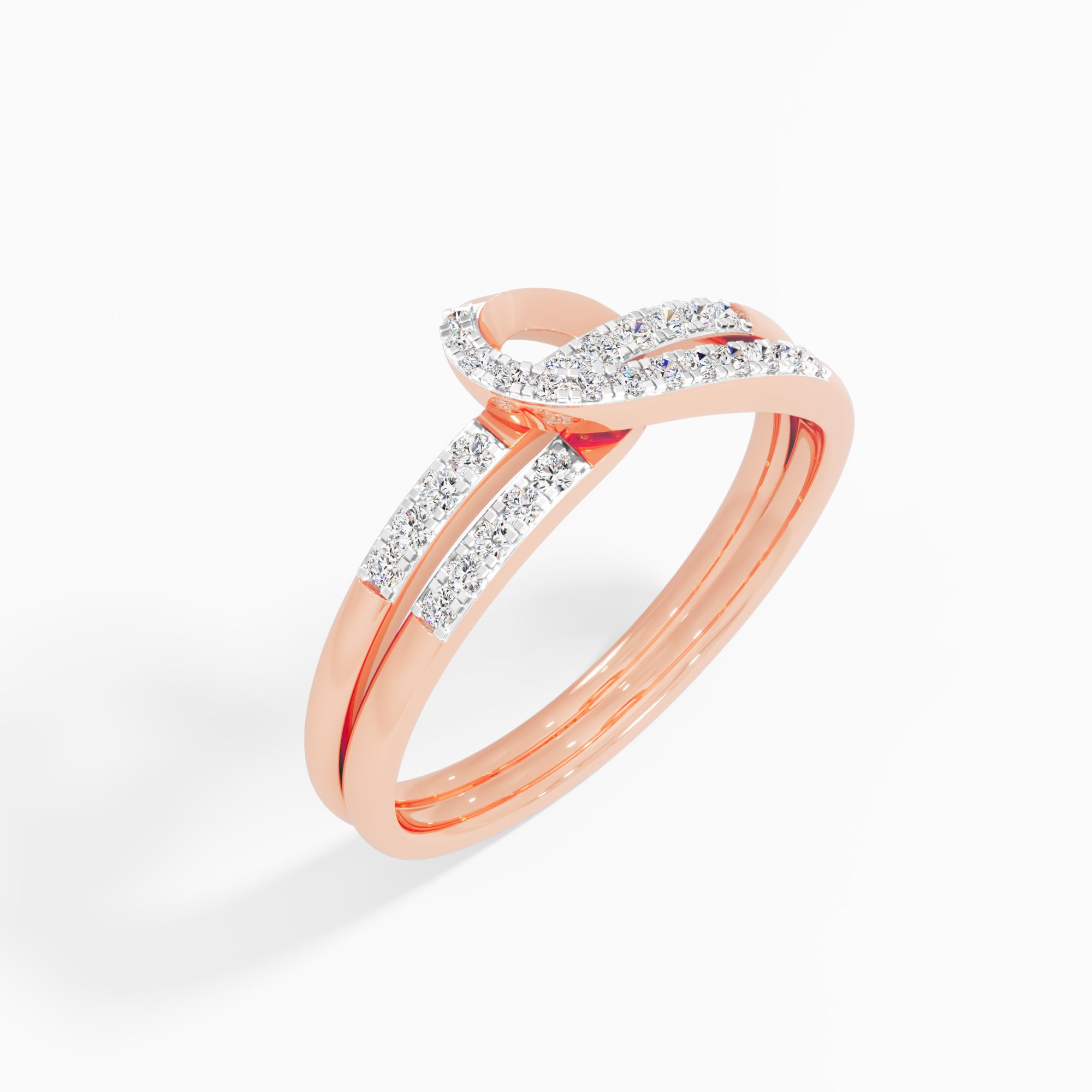 Dual Band Entwine Diamond Ring