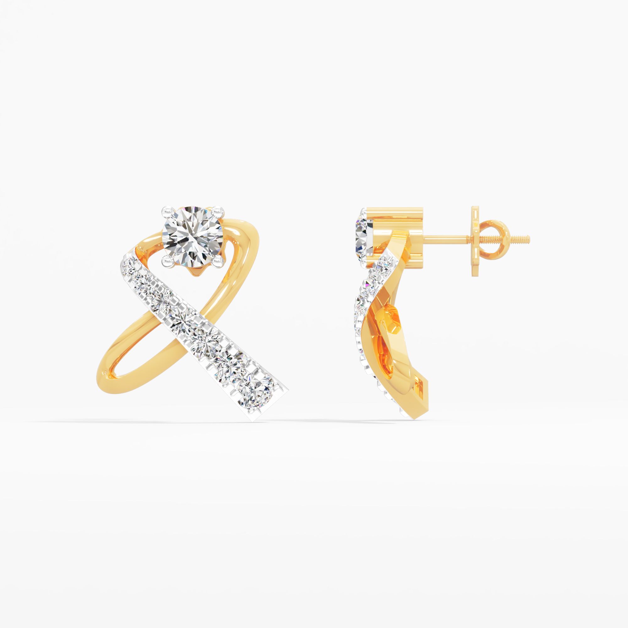 The Crossover Stud Earrings