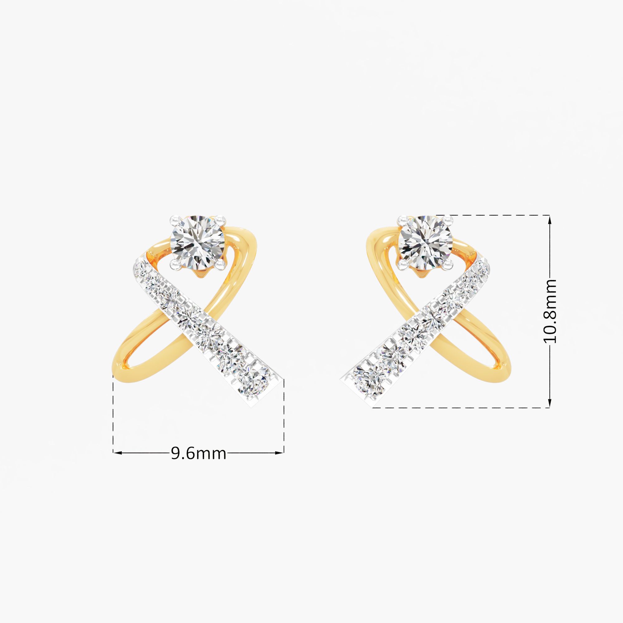 The Crossover Stud Earrings