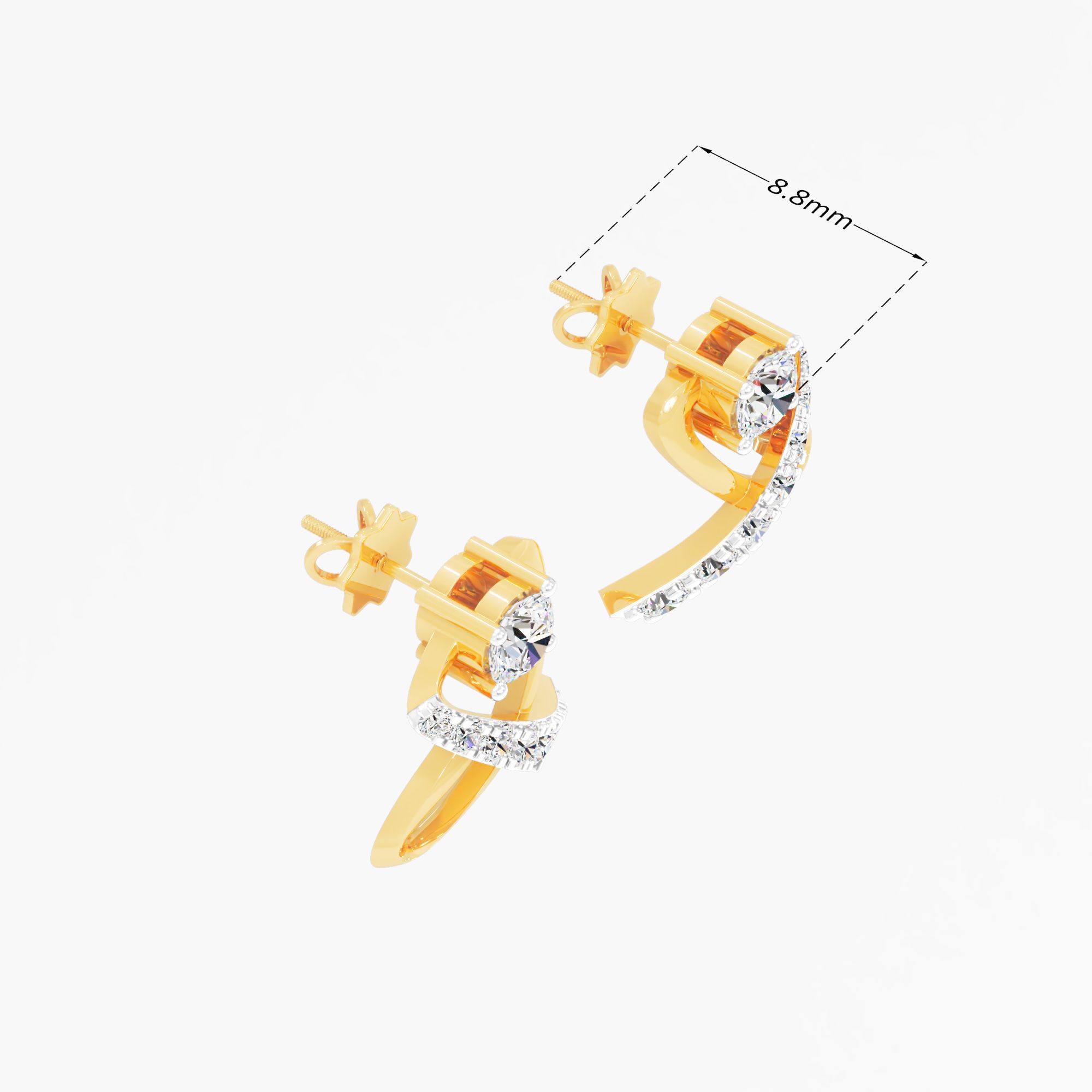 The Crossover Stud Earrings