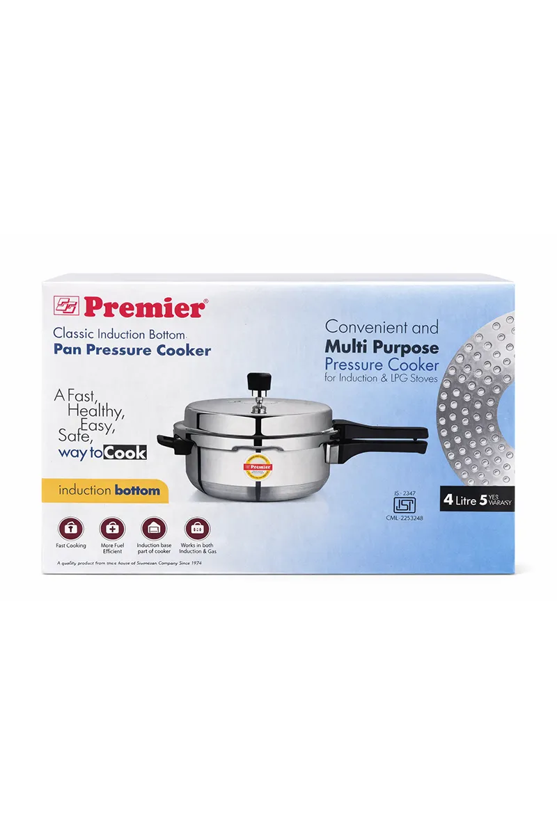 Premier Classic IB Aluminium Pressure Cooker - 4 Ltr