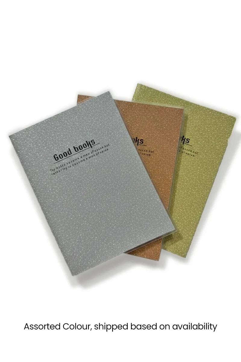Gold Powder Glued Cover Notebook - 56 Pages