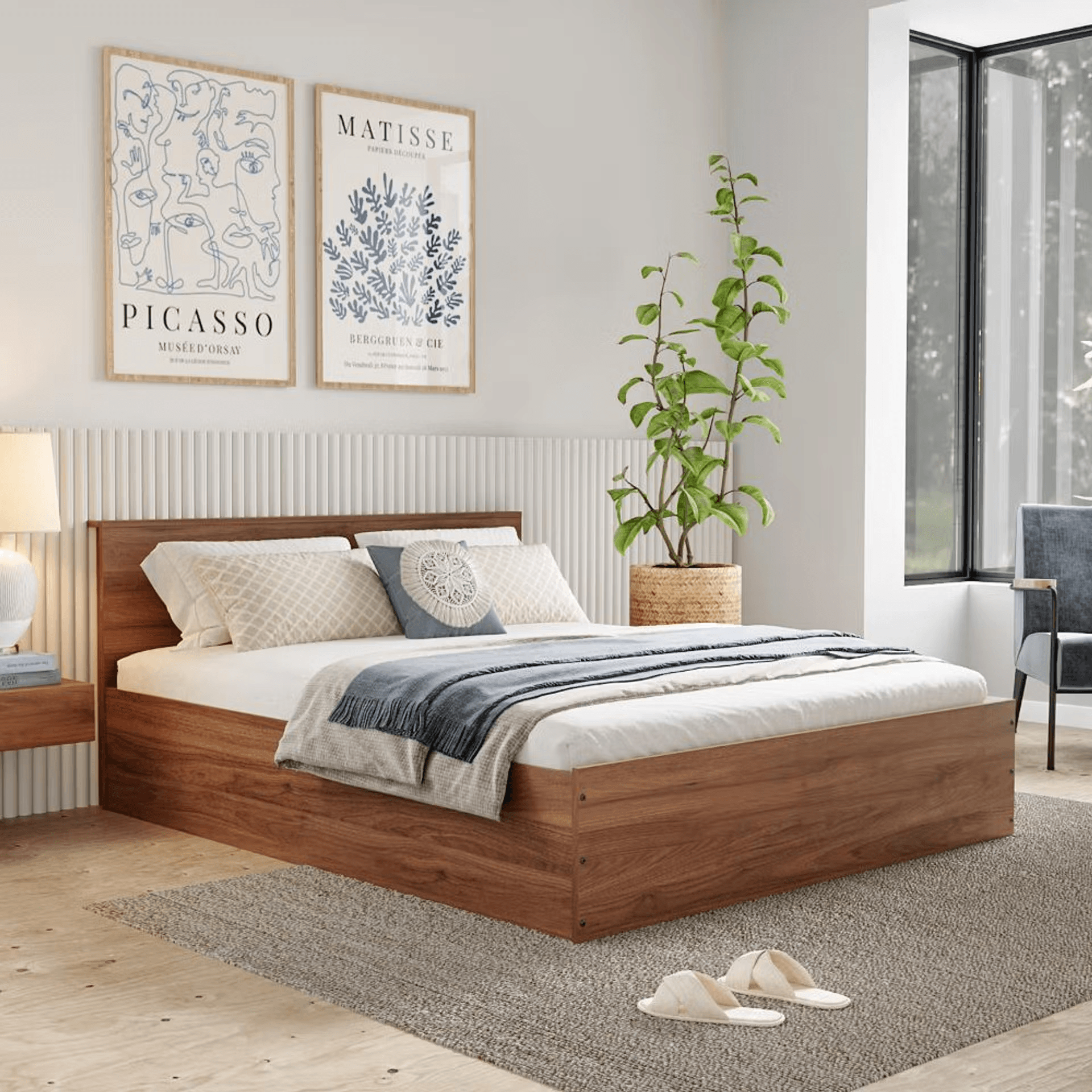 Taurus Engineered Wood Bed with Storage (78*60inch) / (198.1*152.4cm)