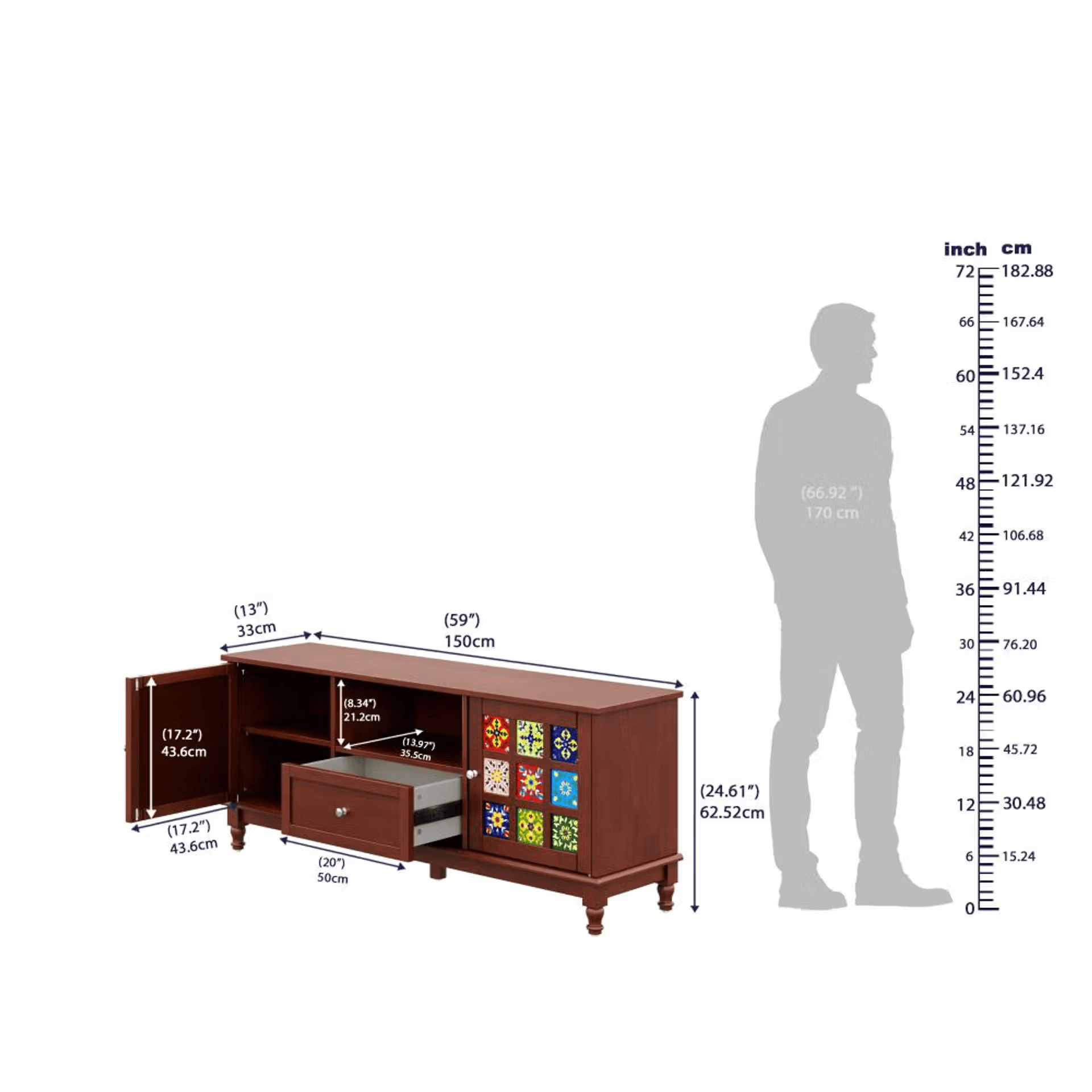 Inkheart Solid wood TV Unit thumbnail